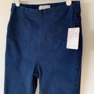Free People Women's Feel Alright Skinny Jeans Blue Size 28